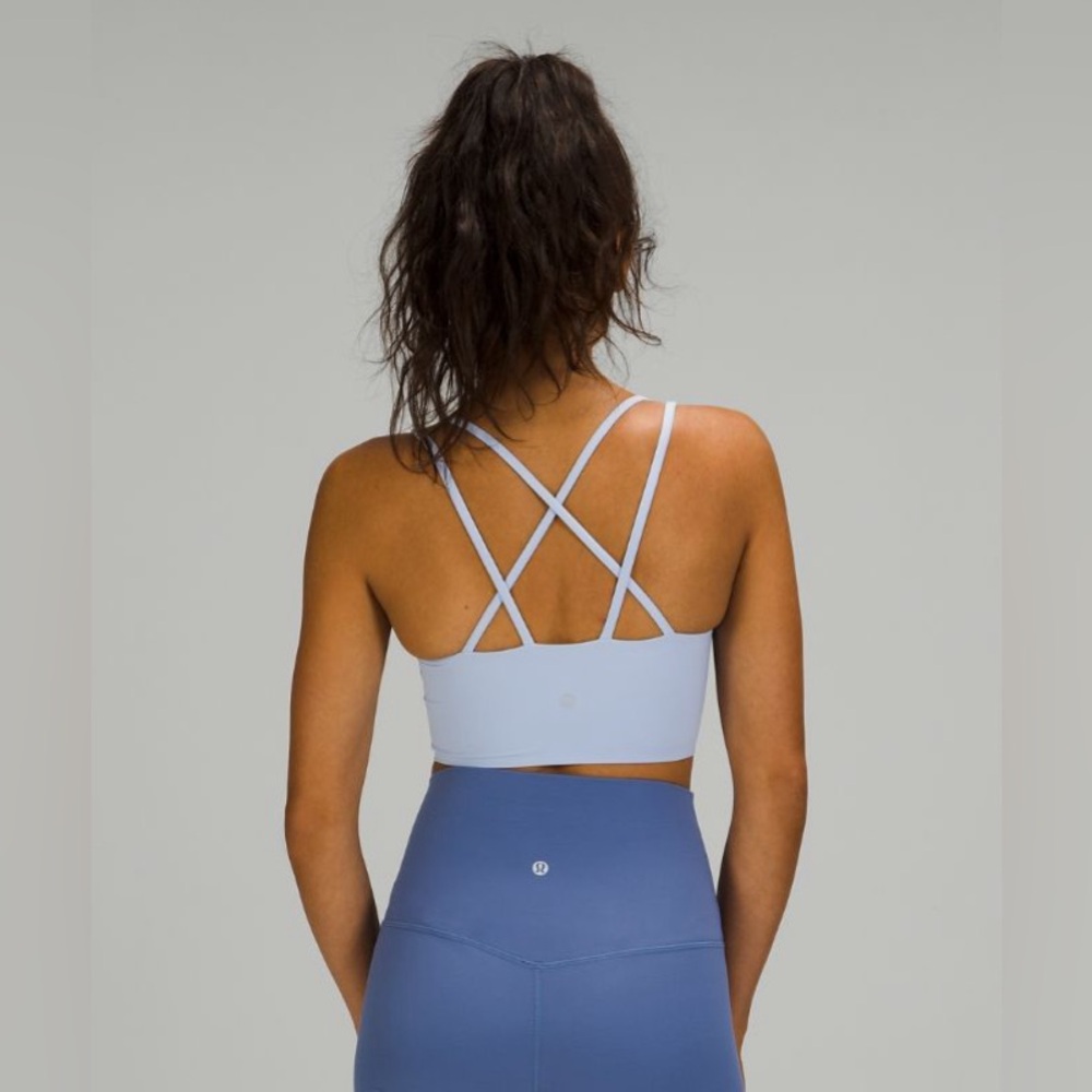 NWT Lululemon Like a Cloud Bra Long Line *Light Support, B/C Cup Blue Linen